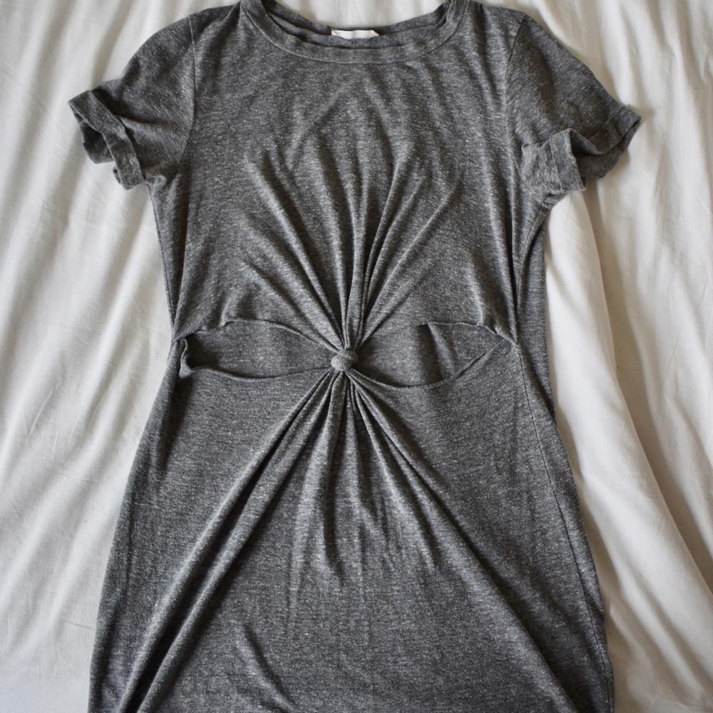 Tshirt mini dress with cut outs